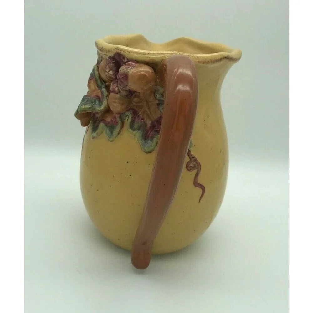 Vigor Int'l Inc. Ceramic Autumn Decor Drink Pitcher. 2 qt. Cottagecore Farmhouse